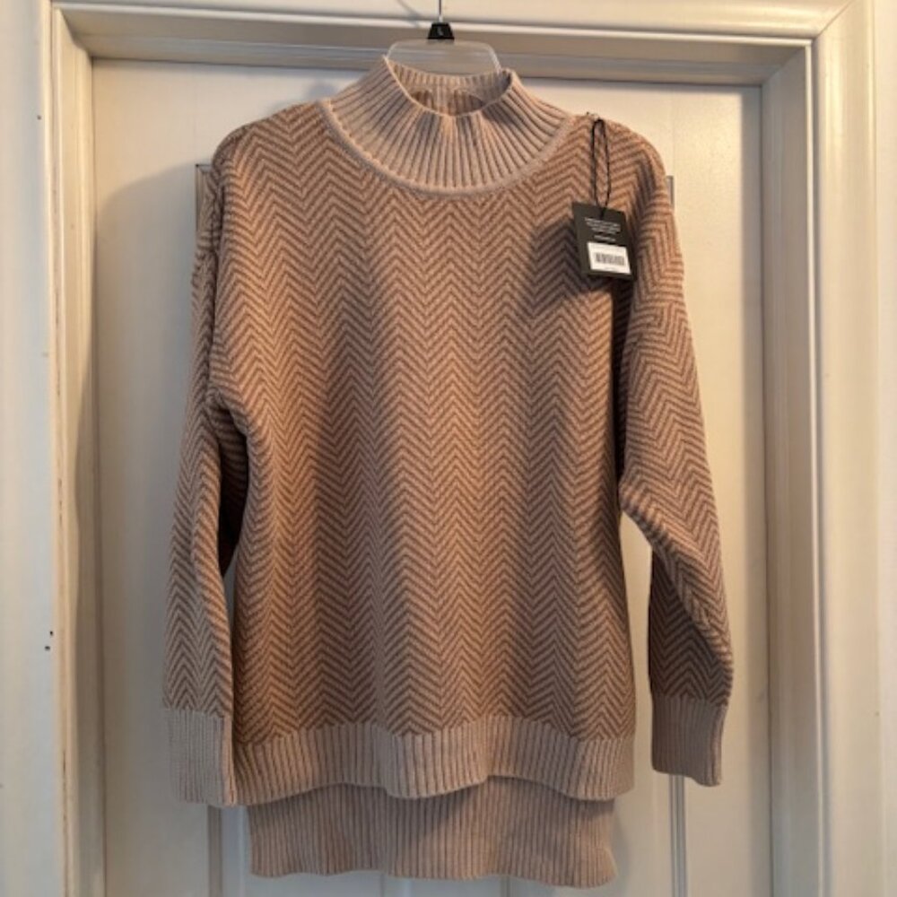 NWT Able Live Fashionable Jana Patterned Pullover Sweater/Herringbone Size Med